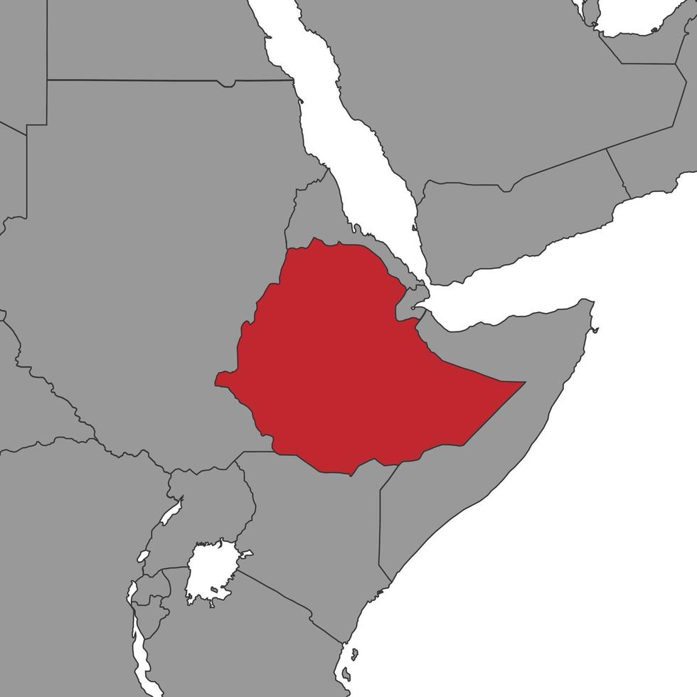 Ethiopia On World Map Vector Illustration 16466562 Vector Art At Vecteezy Ethiopia On World Map Illustration Vector 