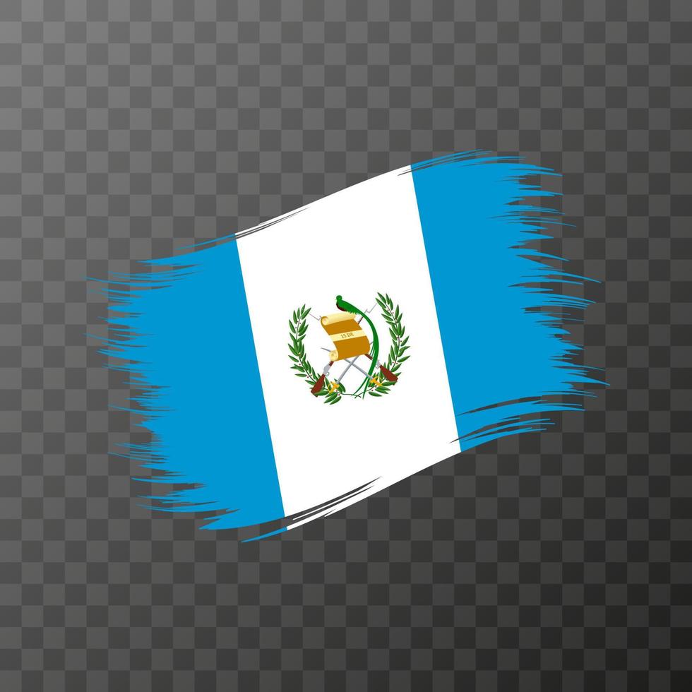 Guatemala national flag. Grunge brush stroke. Vector illustration on transparent background.