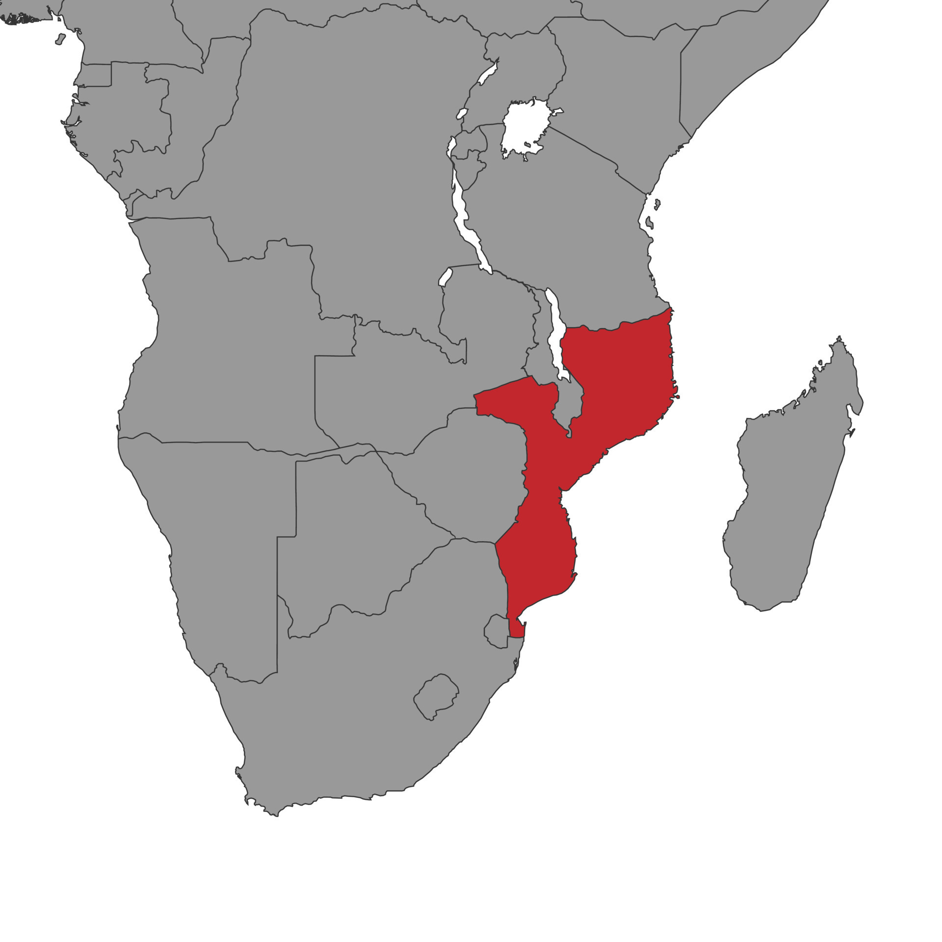Mozambique On World Map Vector Illustration 16466603 Vector Art At Mozambique On World Map Illustration Vector