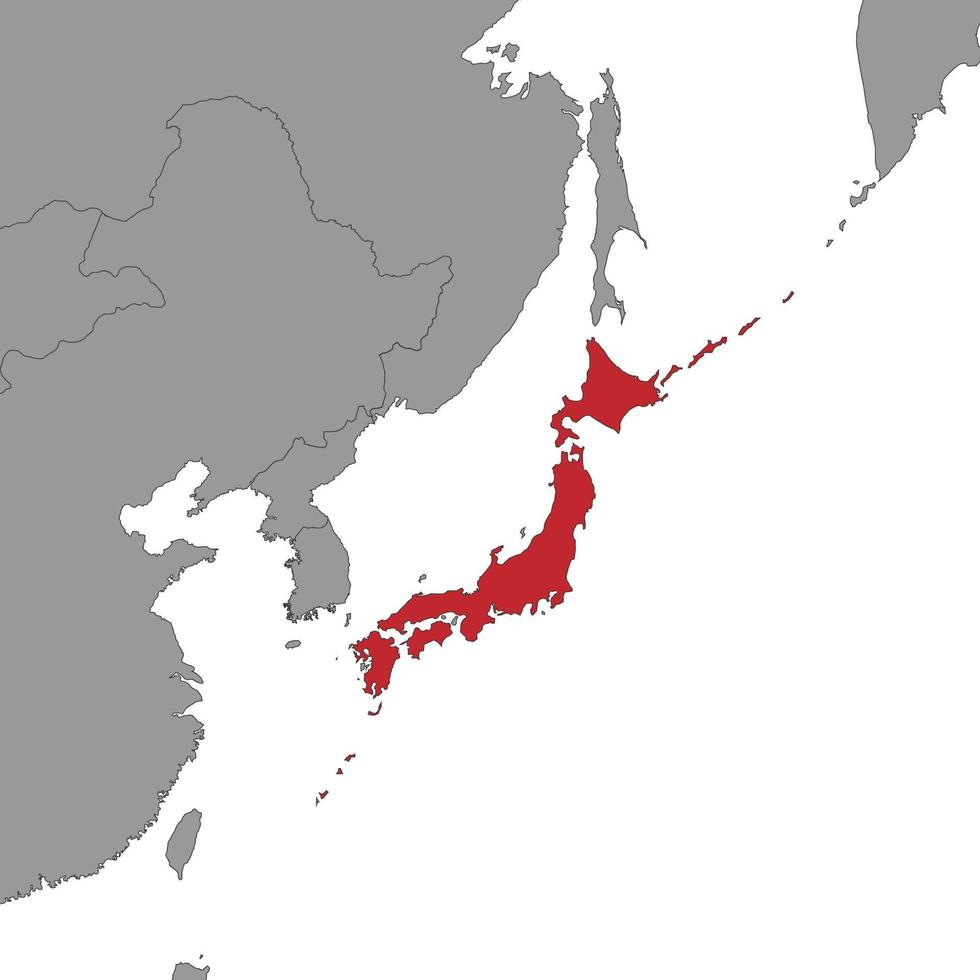Japan On World Map Vector Illustration 16466642 Vector Art At Vecteezy Japan On World Map Illustration Vector