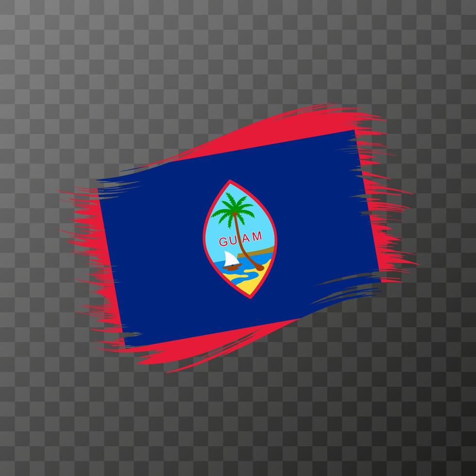 bandera nacional de guam. trazo de pincel grunge. ilustración vectorial sobre fondo transparente. vector