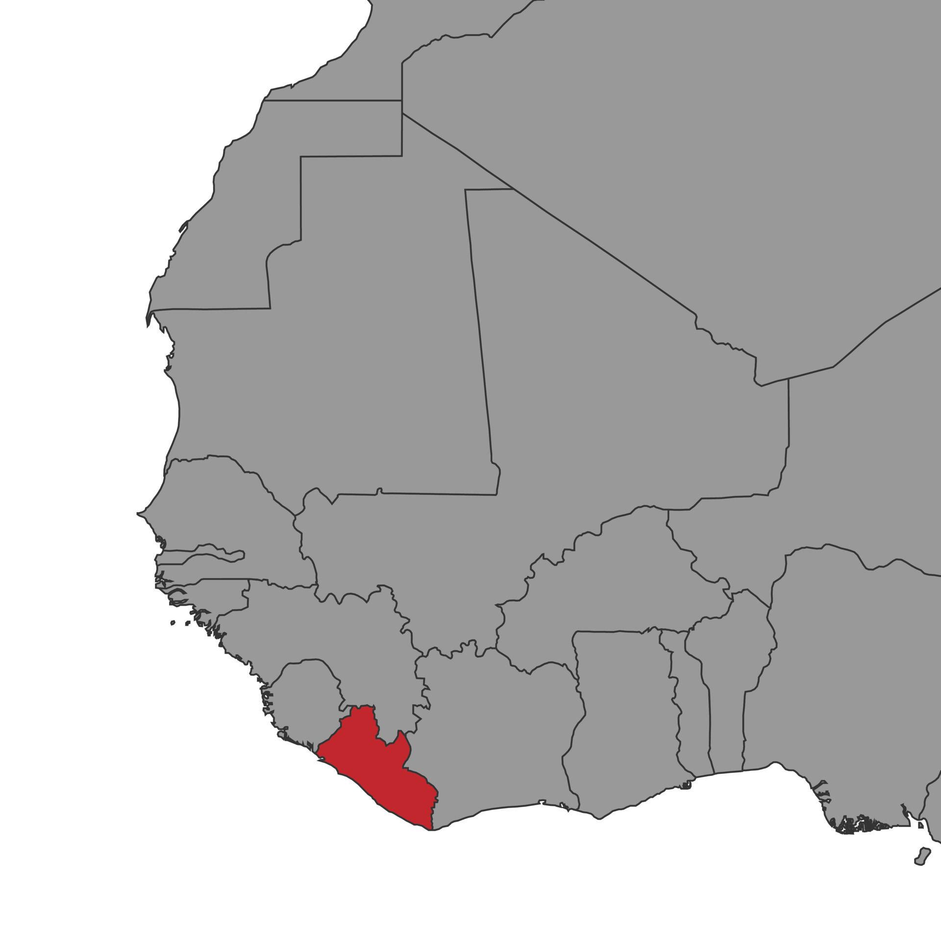 Liberia En El Mapa Mundial Ilustraci N Vectorial 16466691 Vector En Liberia On World Map Illustration Vector