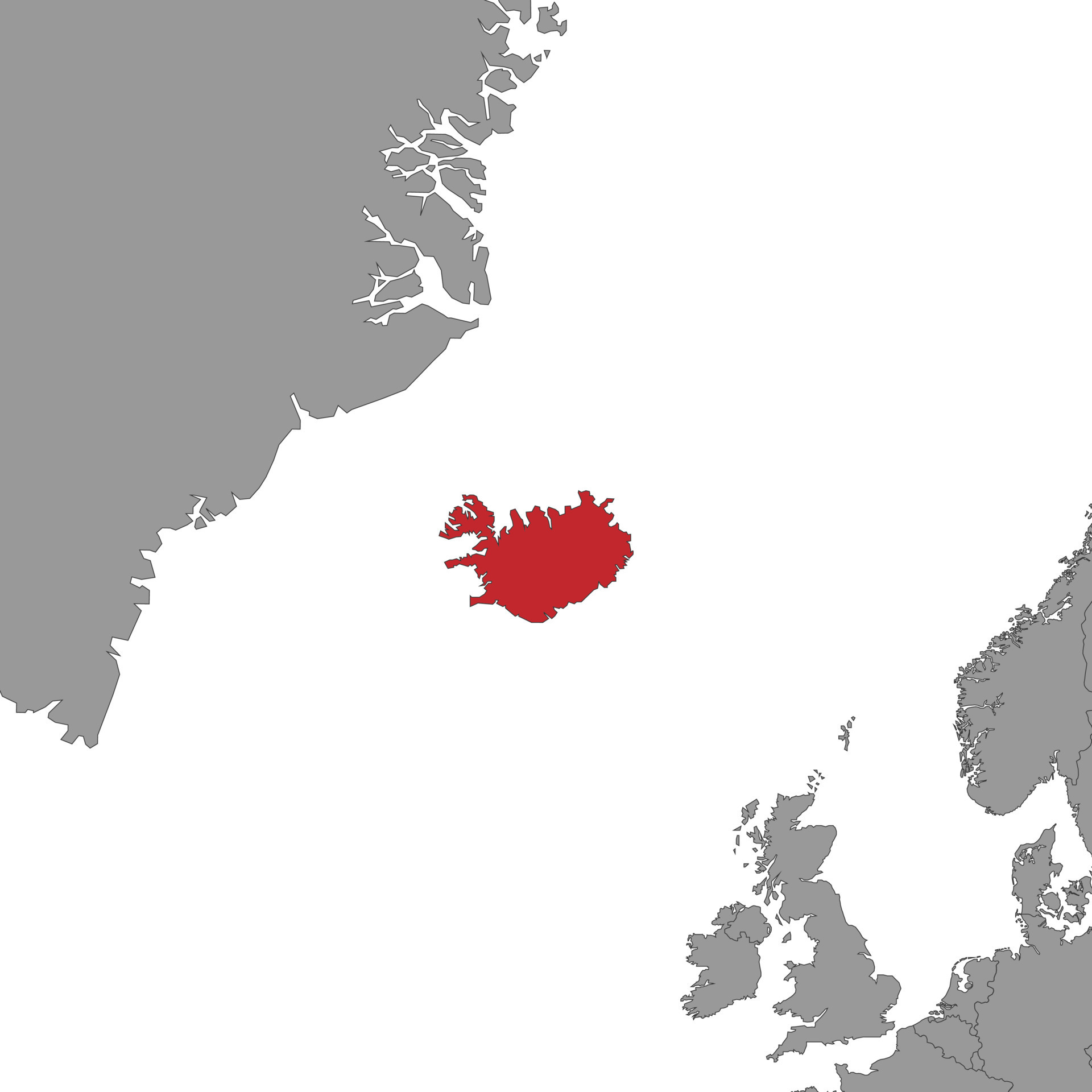 Iceland On World Map Vector Illustration 16466706 Vector Art At Vecteezy Iceland On World Map Illustration Vector 