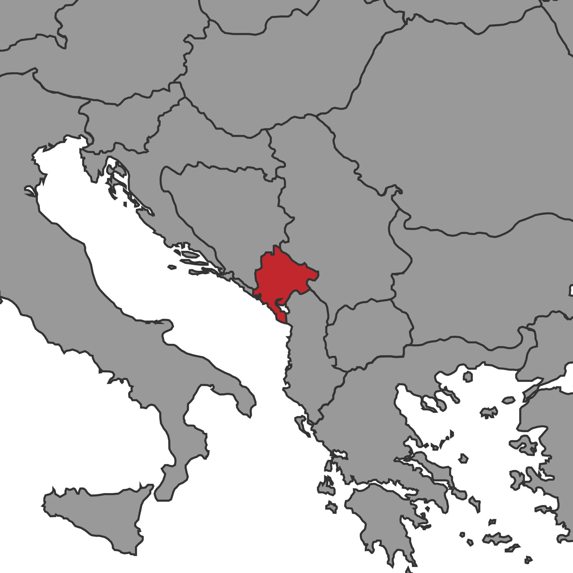 Montenegro on world map. Vector illustration. 16466800 Vector Art at Vecteezy