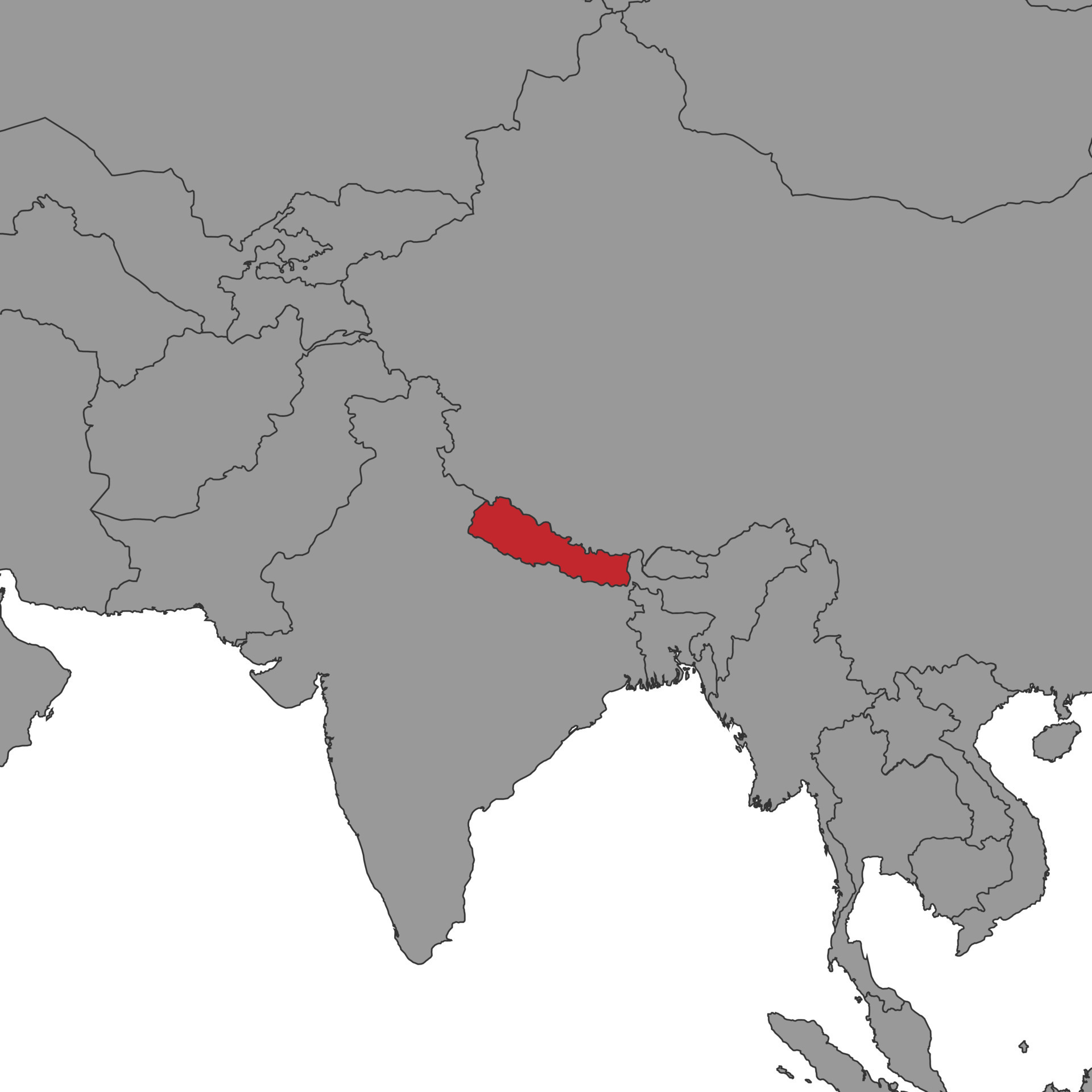 Nepal En El Mapa Mundial Ilustraci N Vectorial 16466839 Vector En Vecteezy Nepal On World Map Illustration Vector
