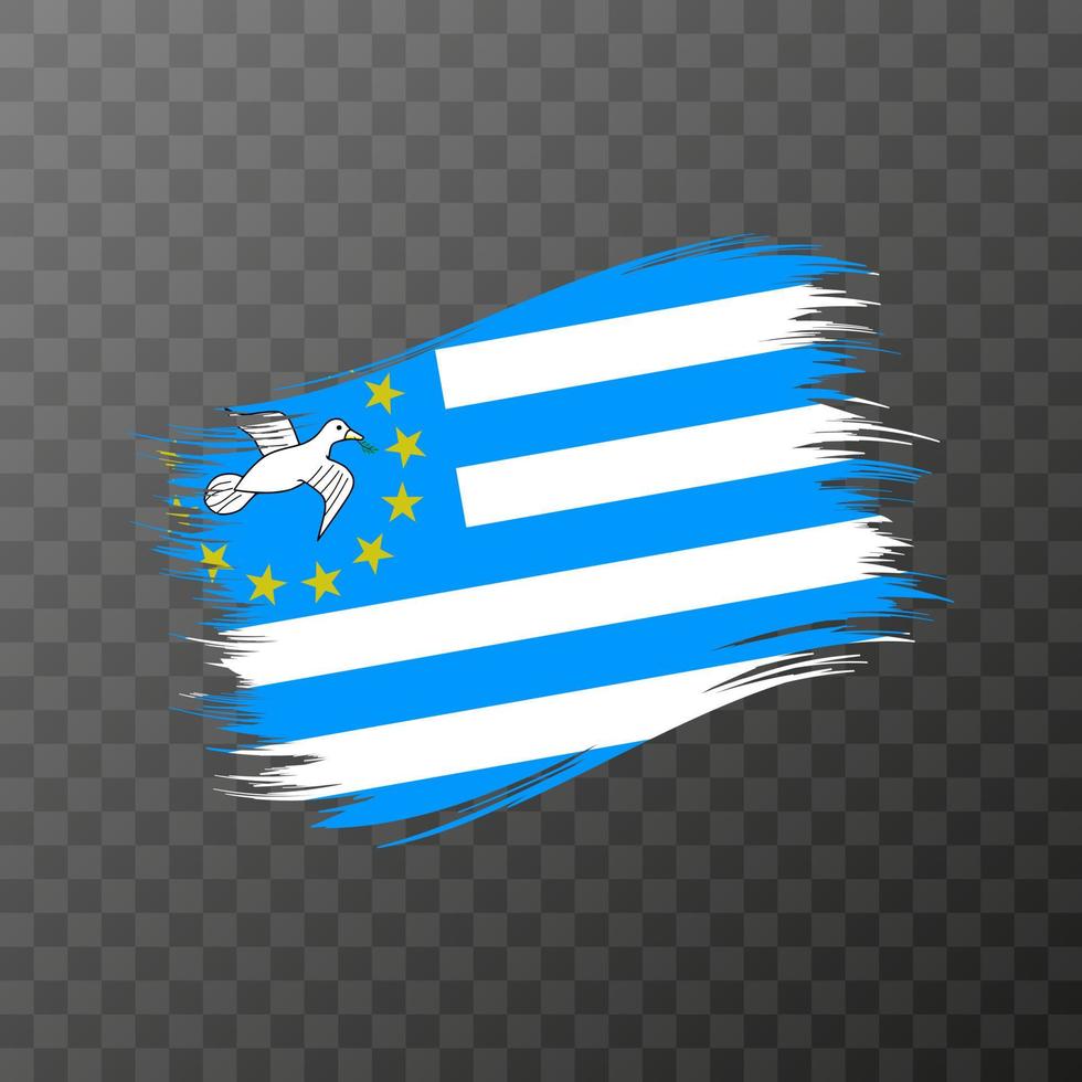 Southern Cameroons national flag. Grunge brush stroke. Vector illustration on transparent background.