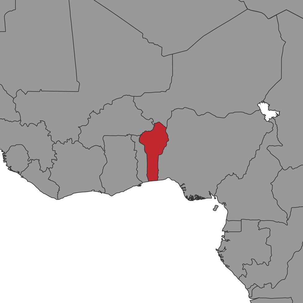 Benin On World Map Vector Illustration 16466920 Vector Art At Vecteezy Benin On World Map Illustration Vector