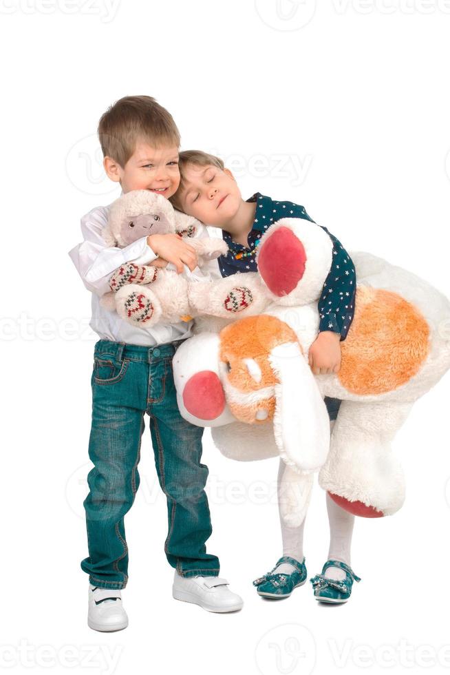 Children with toys photo