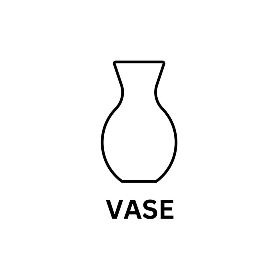 Flower vase vector icon