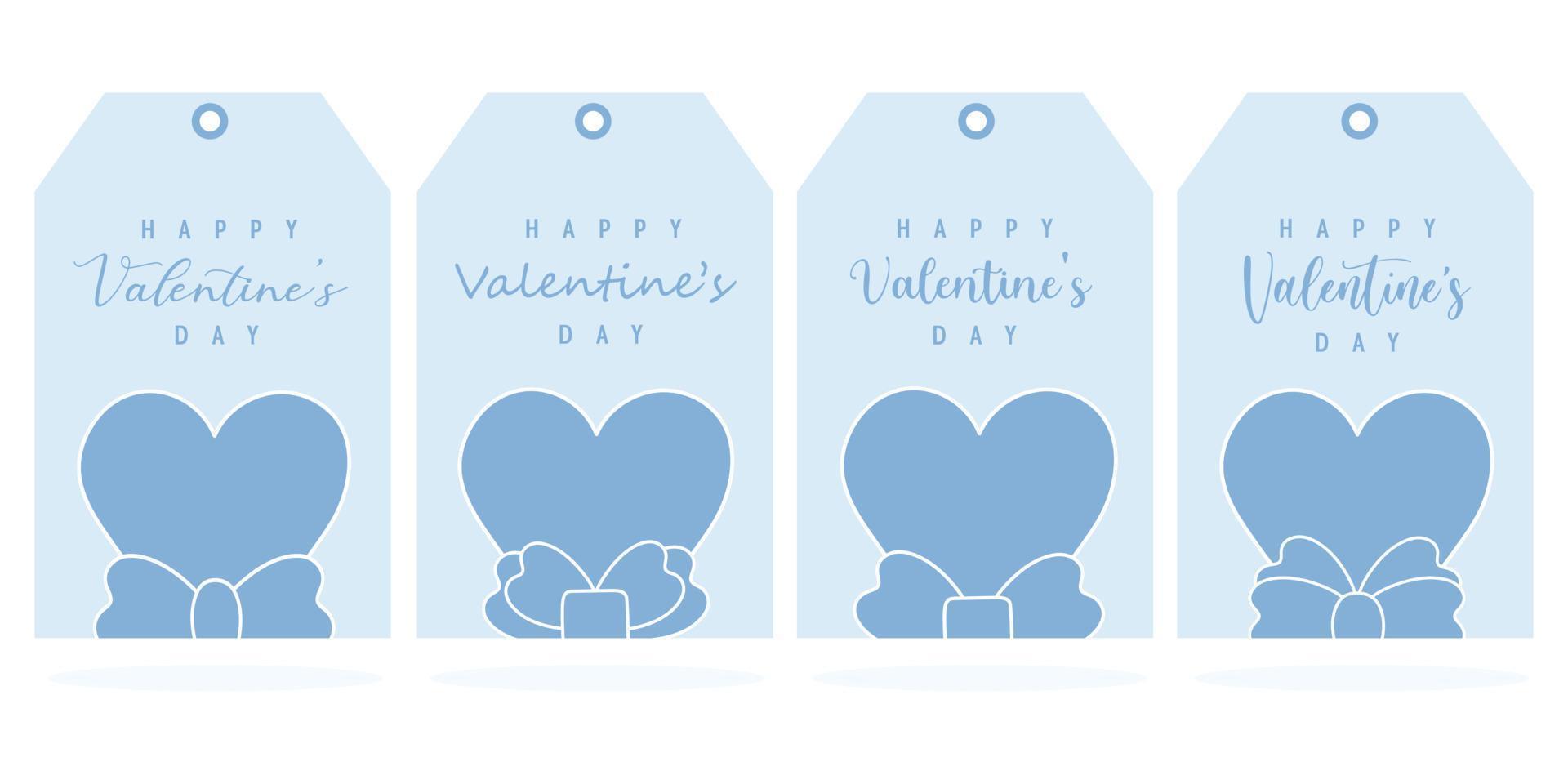 Valentine Day tags set. Valentine Day printable gift tags. vector