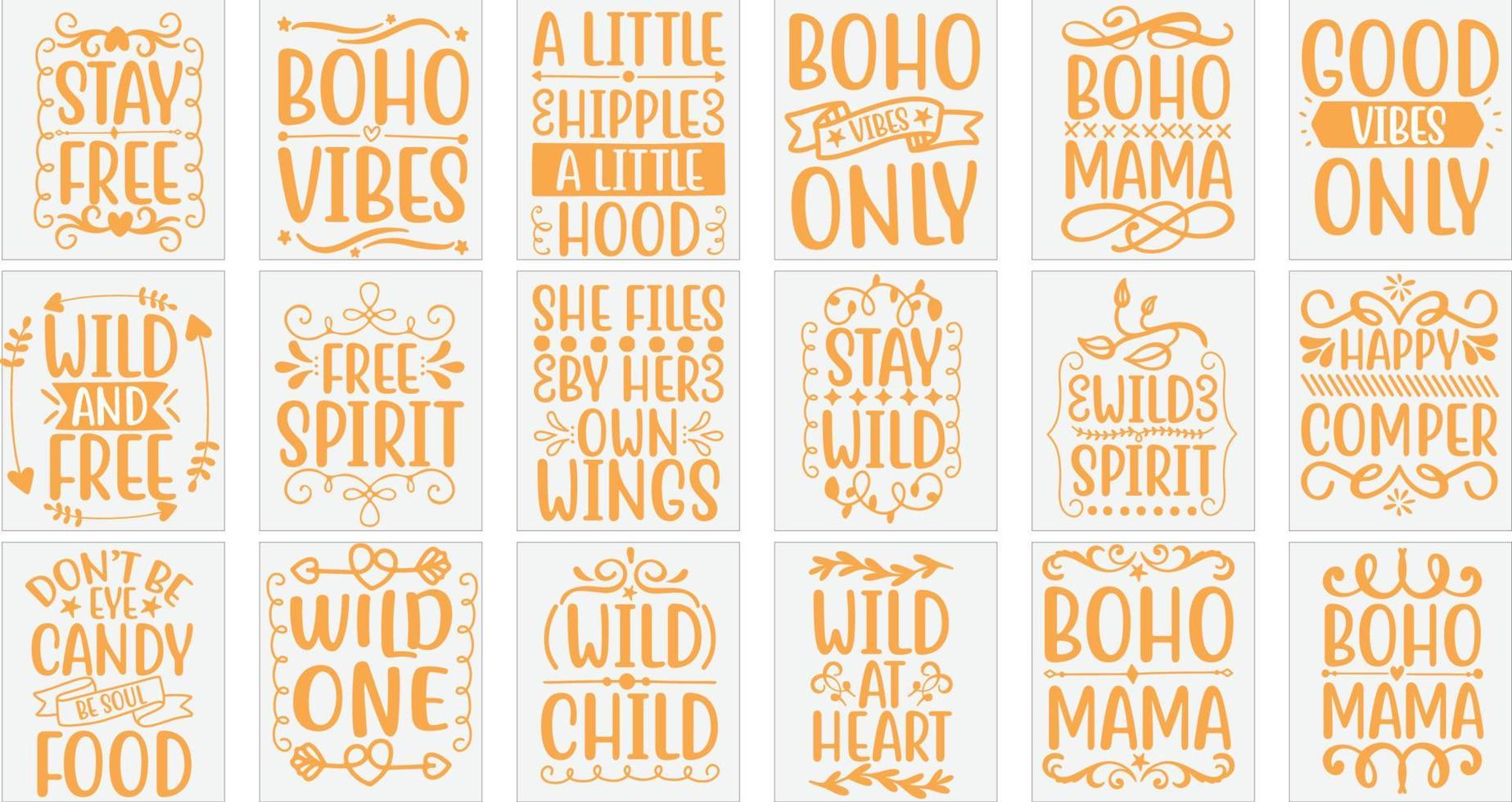 Boho Svg Design Bundle vector