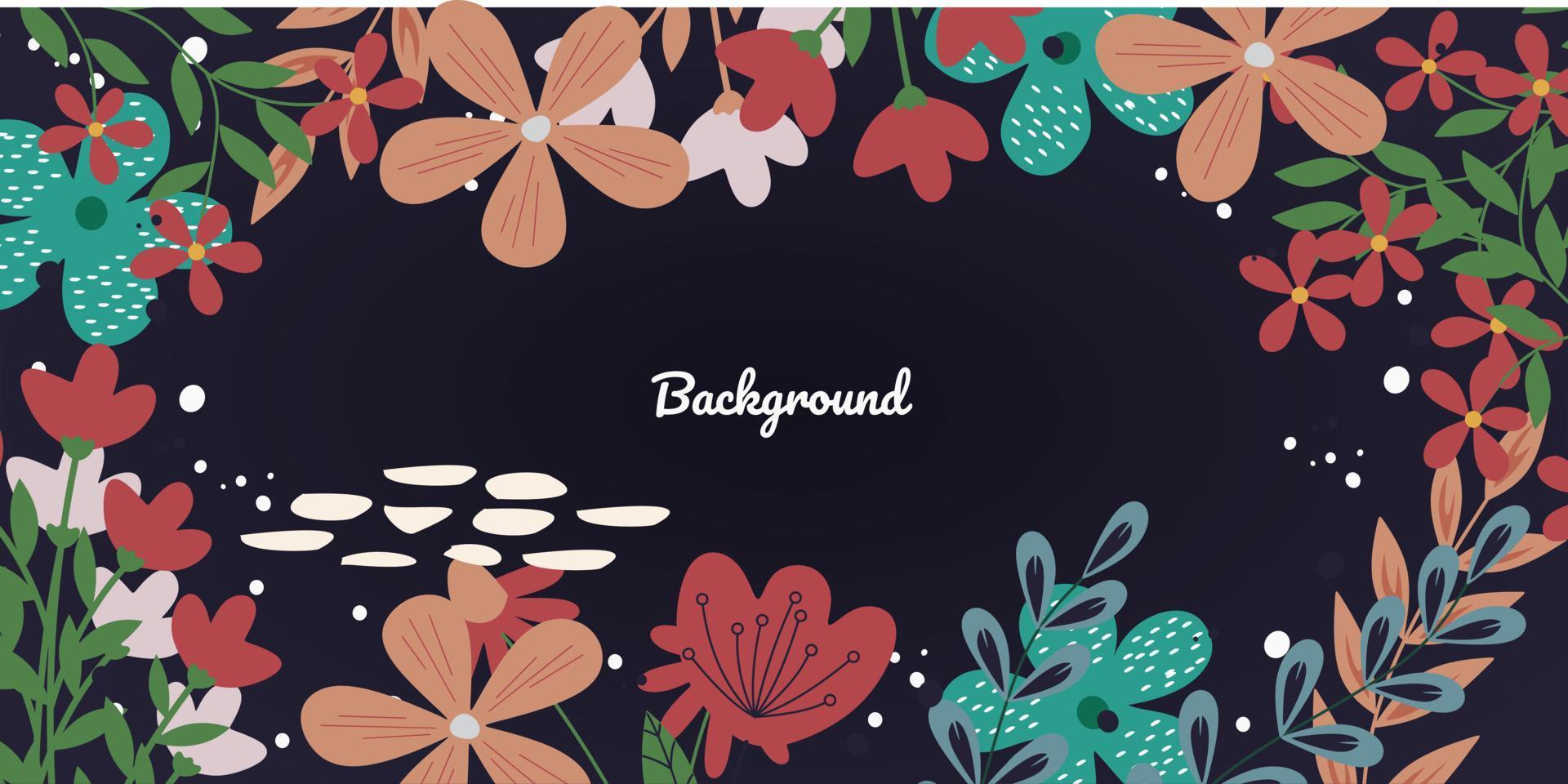 Creative universal artistic floral background. Hand Drawn doodle textures. Trendy Graphic Design for banner, cover, invitation, poster, card, placard, brochure or header vector