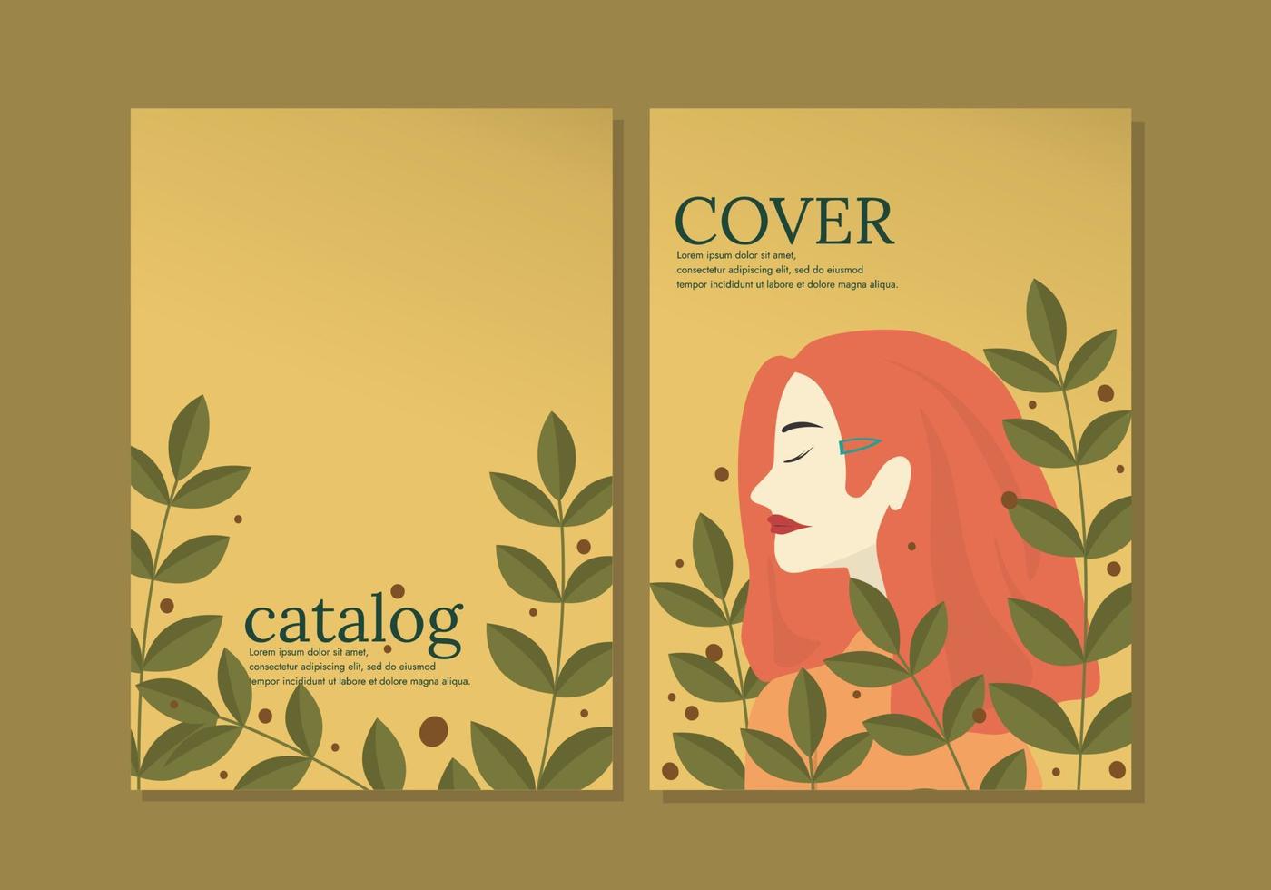 Modern abstract covers set, minimal covers design. woman face illustration background with flowers, vector illustration.
