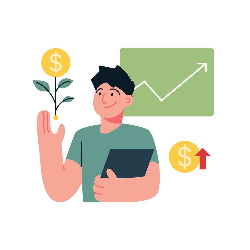 Investing concept illustration vector