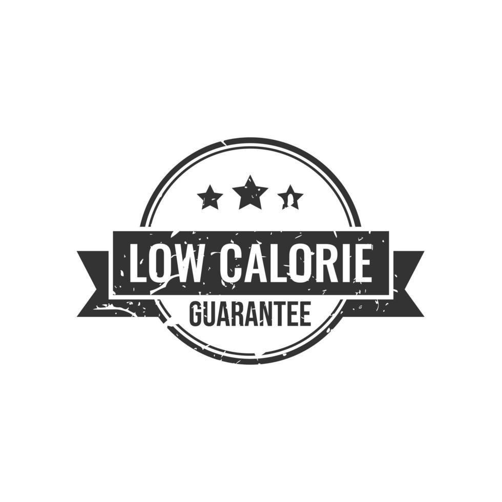 Low calorie label or sticker on white background vector