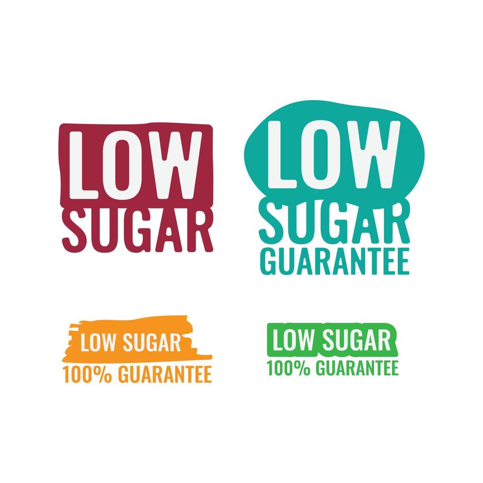 Low sugar Set of vector stickers for product package 16468478 Vector