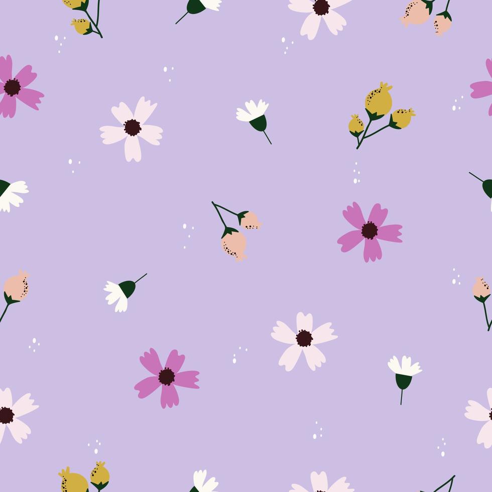 Fondo de patrón floral pastel dulce transparente vector