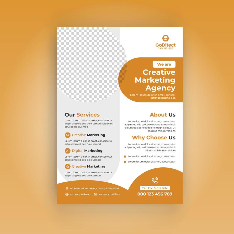 Digital marketing agency and corporate social media post template banner vector
