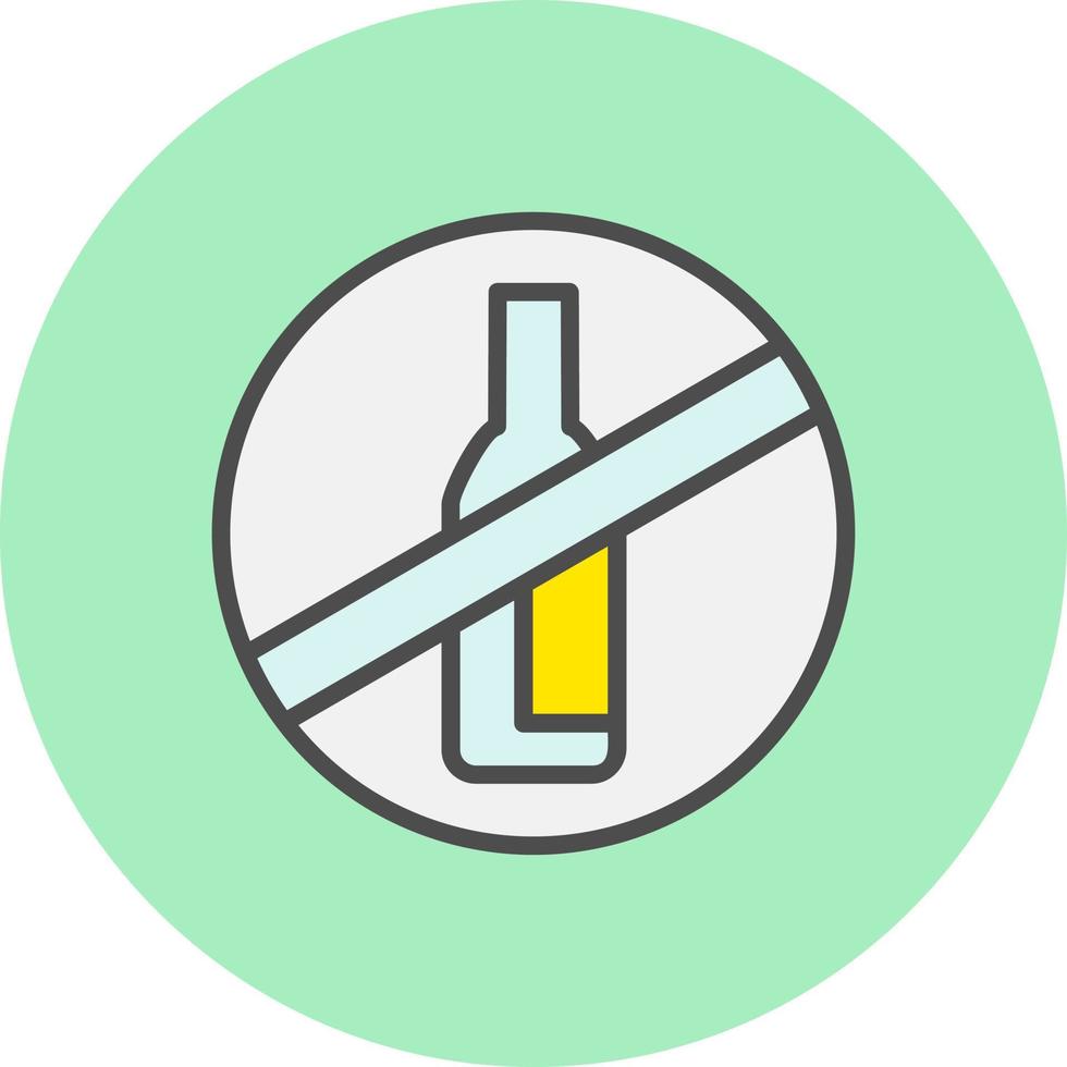 No Alcohol Vector Icon