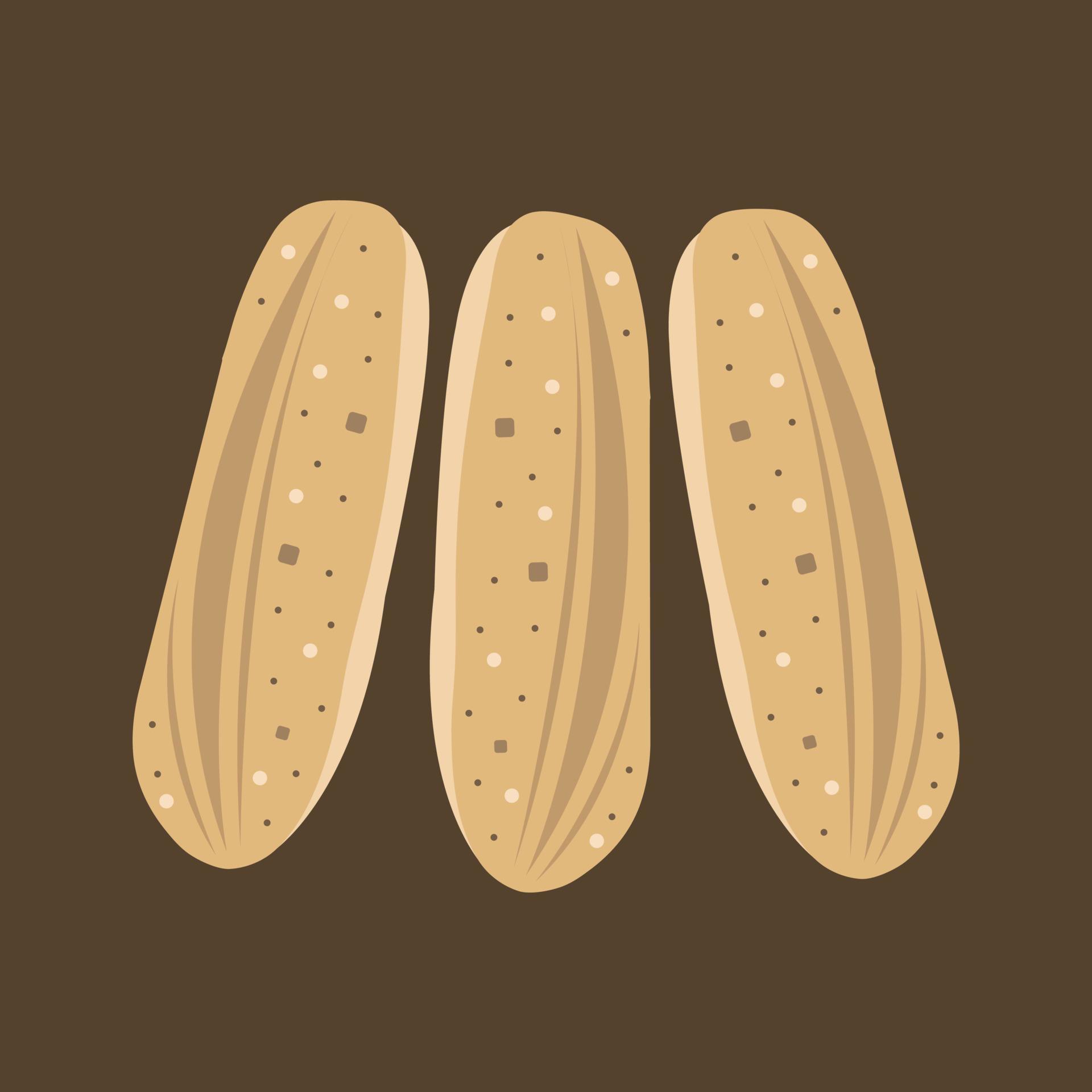 Breadsticks vector illustration for graphic design and decorative