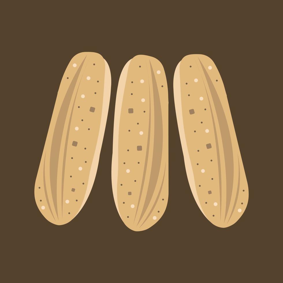Ilustración de vector de palitos de pan para diseño gráfico y elemento decorativo