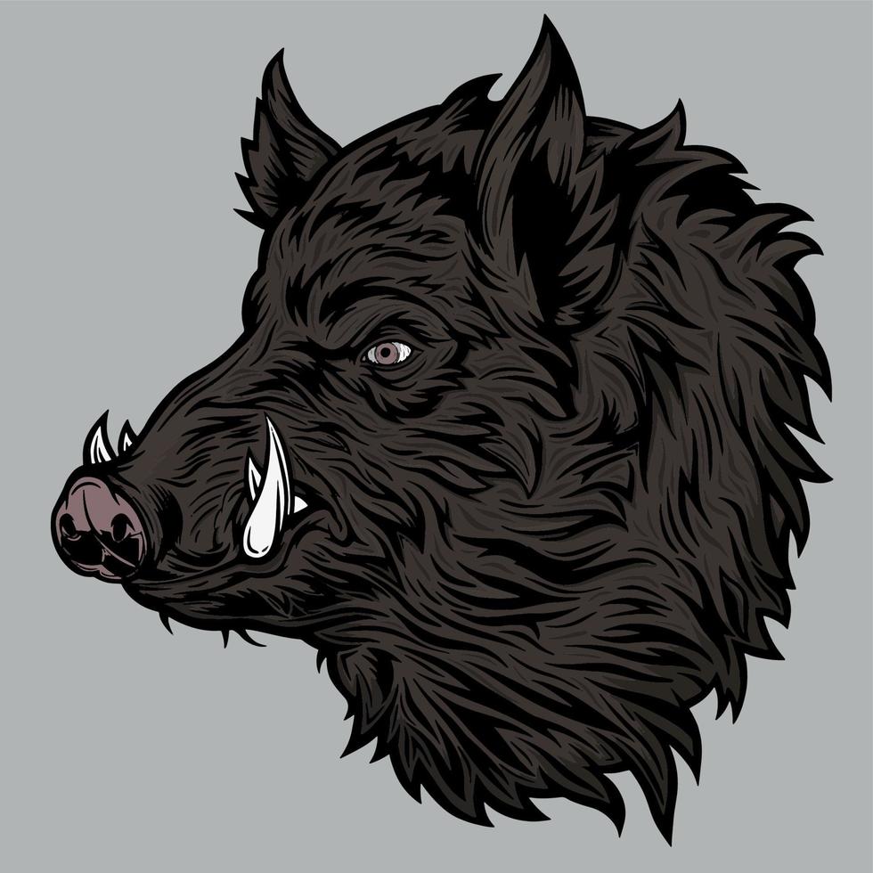 Illustration of wild boar vector