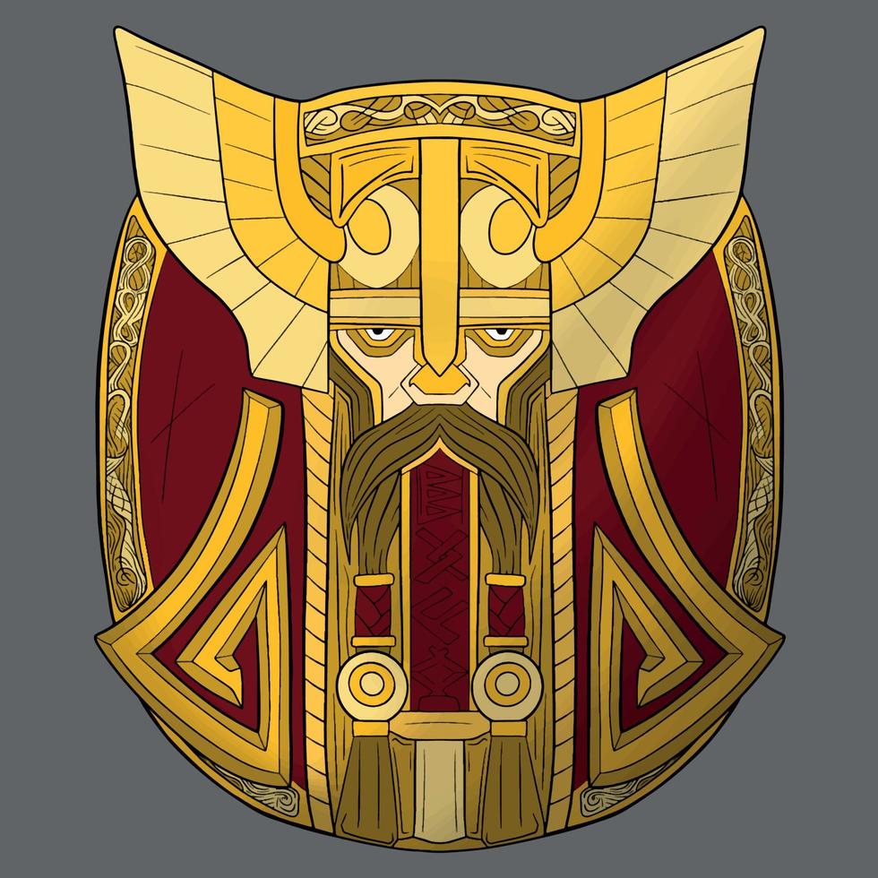 Illustration of dwarf shield vector