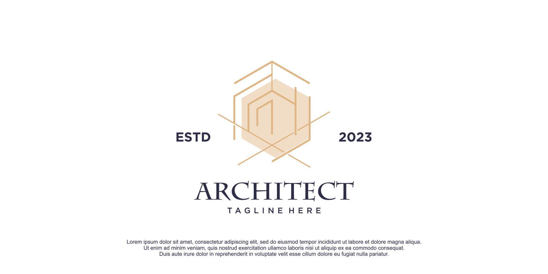 architec logotipo diseño icono vector ilustración