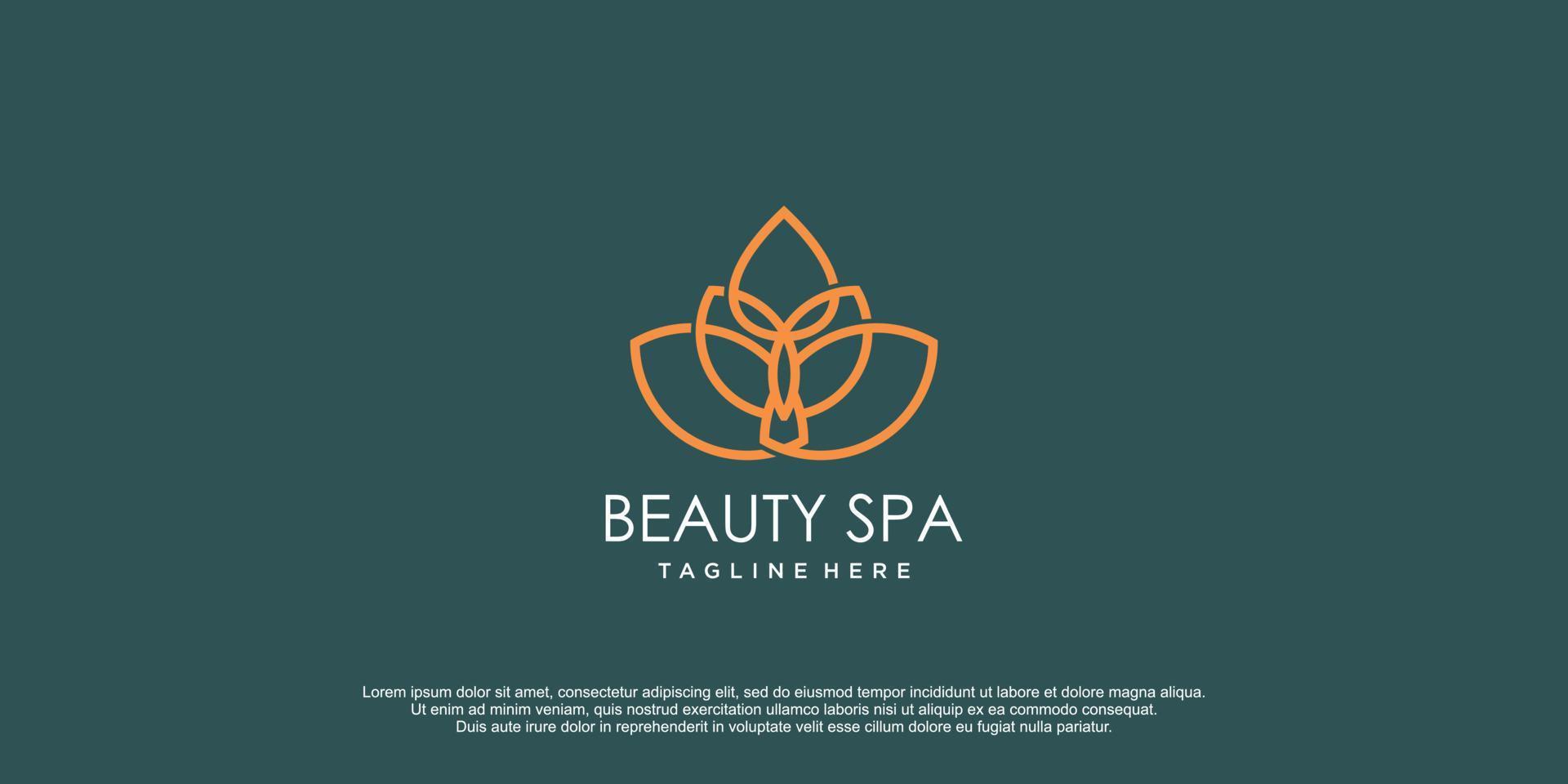 Beauty and fashion logo with creative idea design icon vector for beauty business