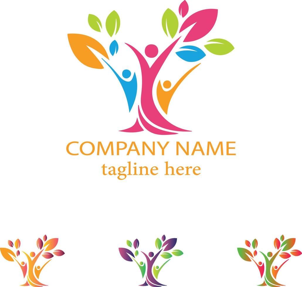 natural health care therapy logo vector