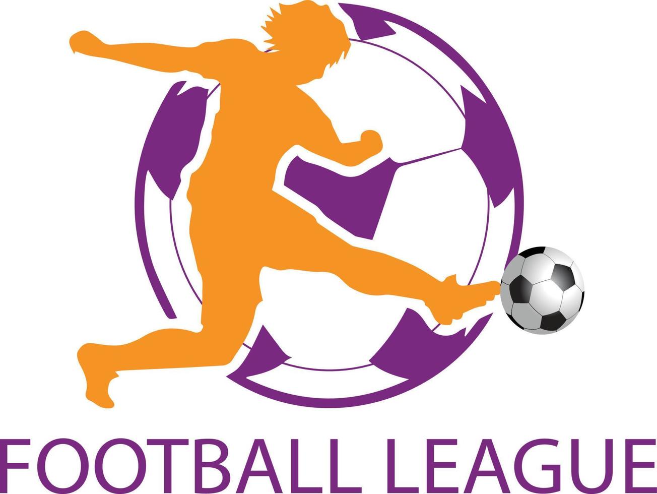 football and soccer logo, player man vector