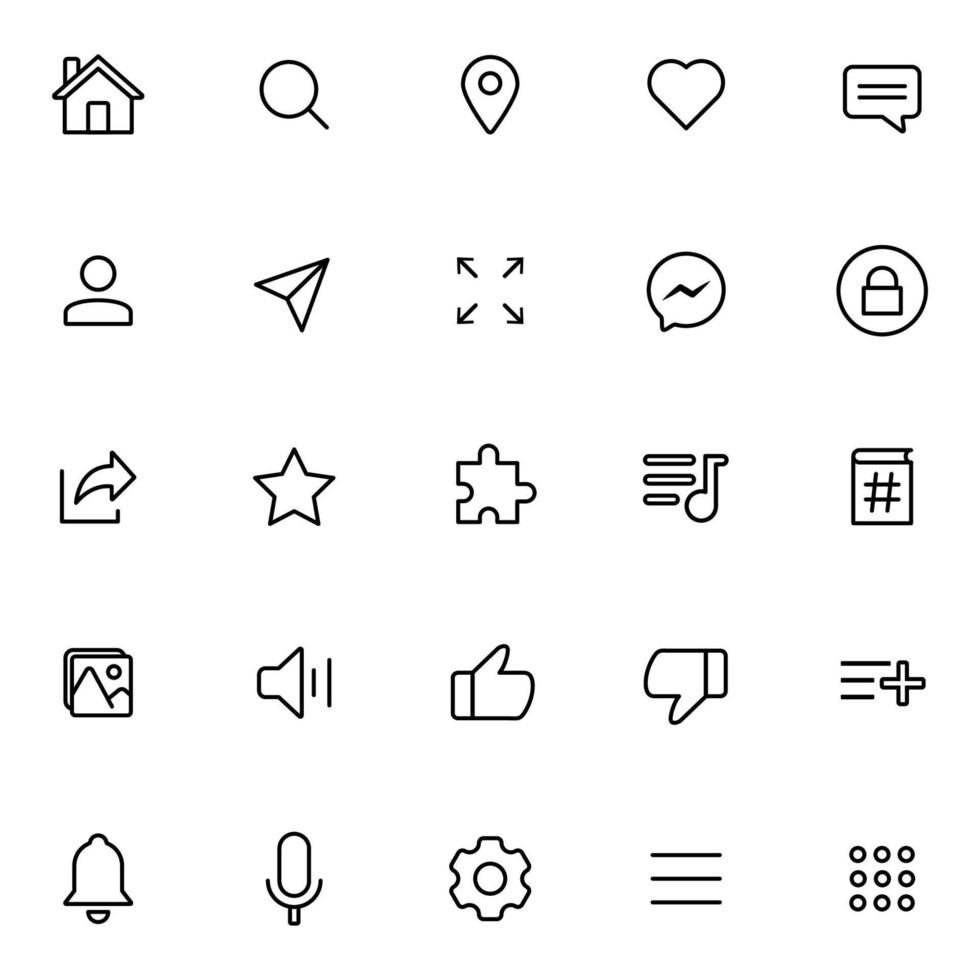 universal outline icon for web and mobile vector