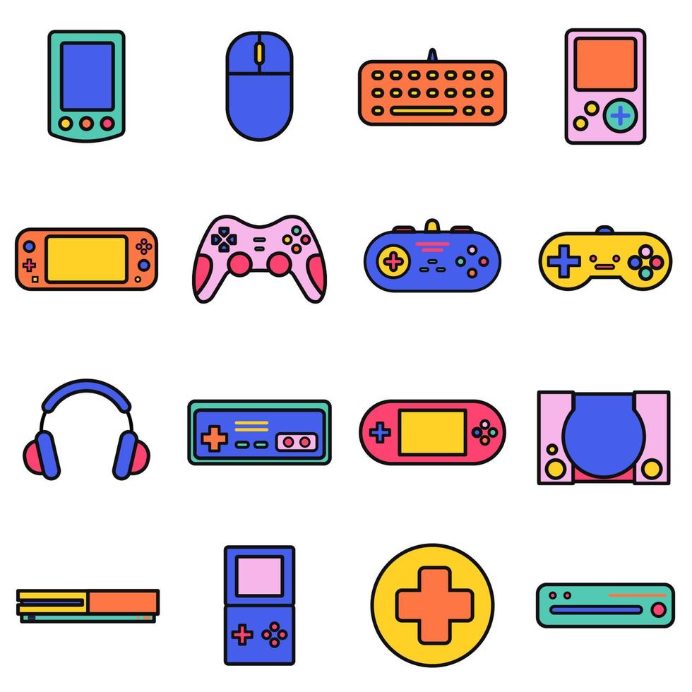 ilustración de icono de videojuego plano vector