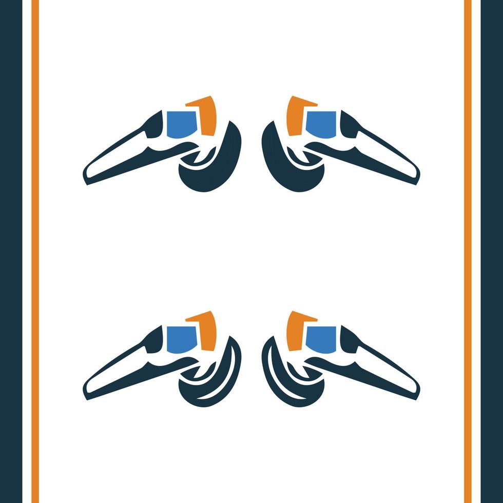 Airpod wireless headphones vector earphones icon art graphics logo design illustration