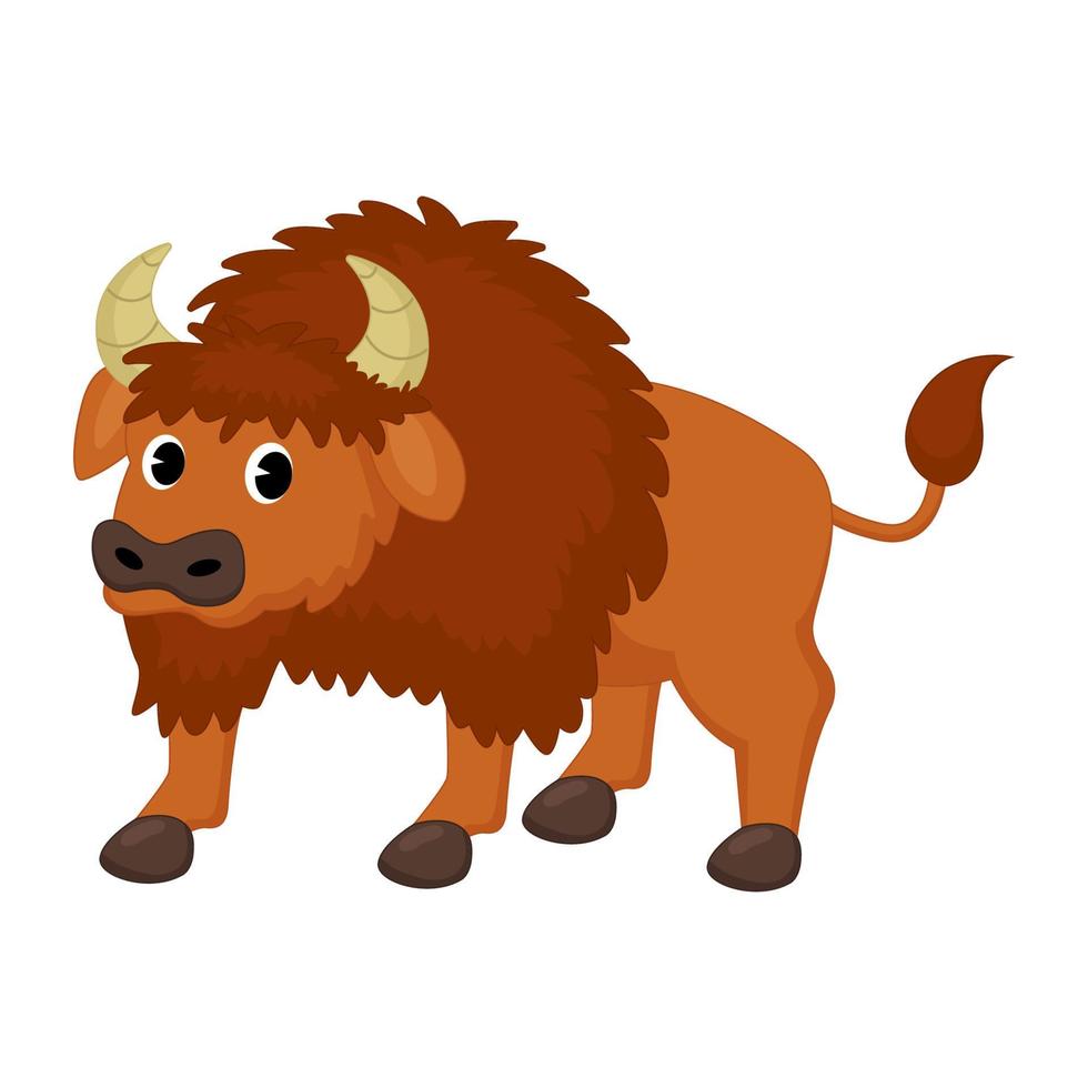 Animal illustration of buffalo vector