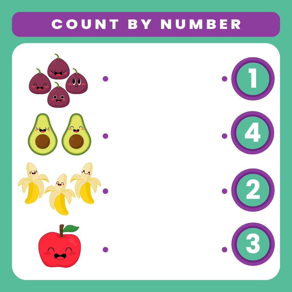 counting by numbers worksheets vector