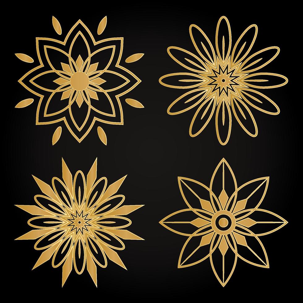 Set of gold mandala vector 16469470 Vector Art at Vecteezy