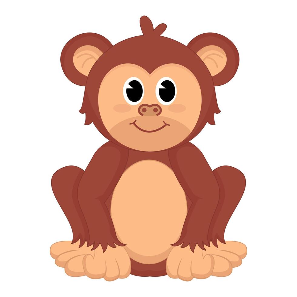 Animal illustration of monkey vector