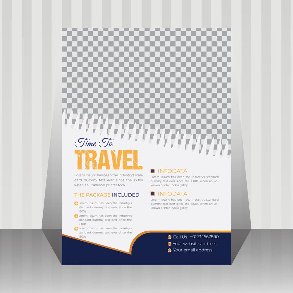 Vector modern  professional travel agency flyer design template