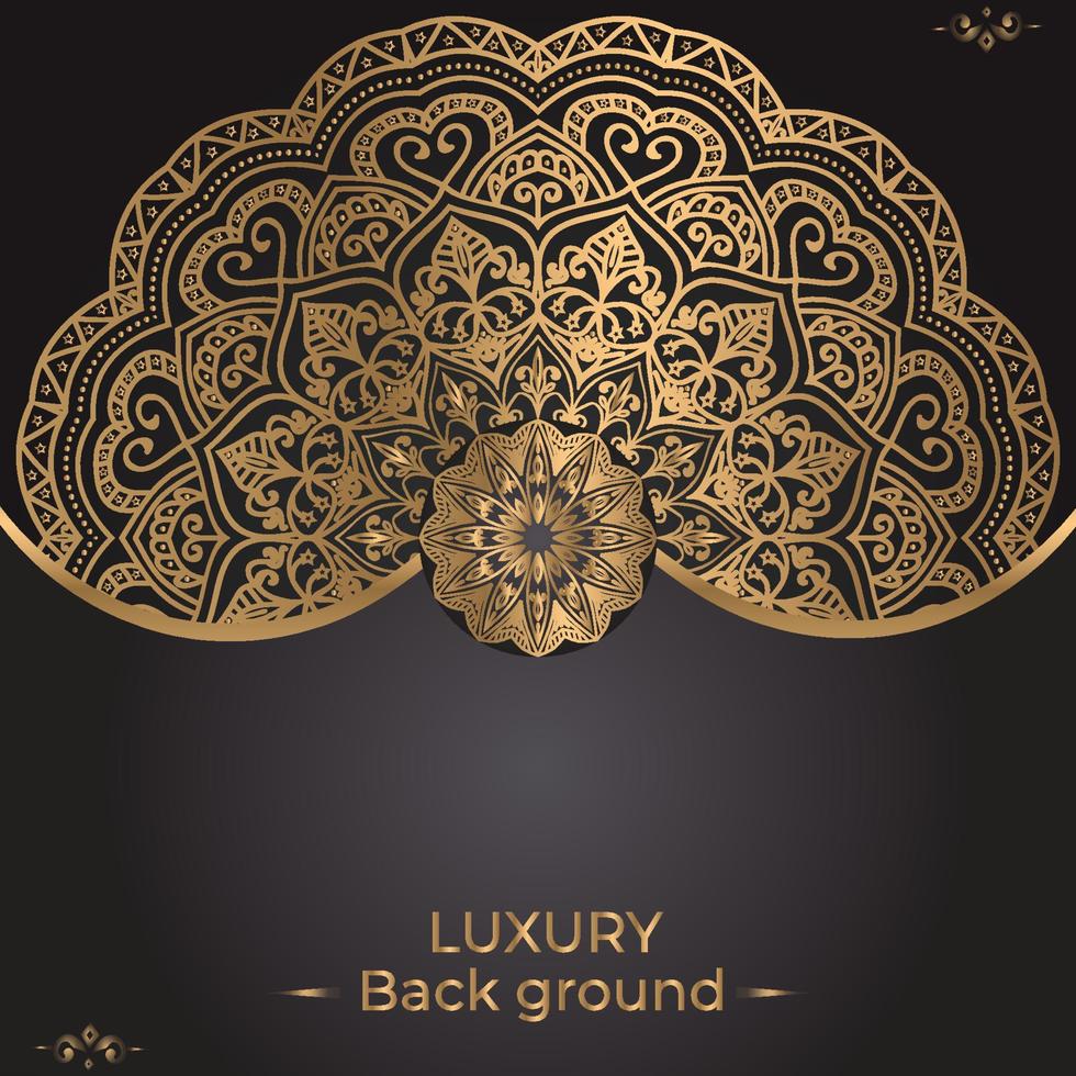 ornamental mandala design background template vector