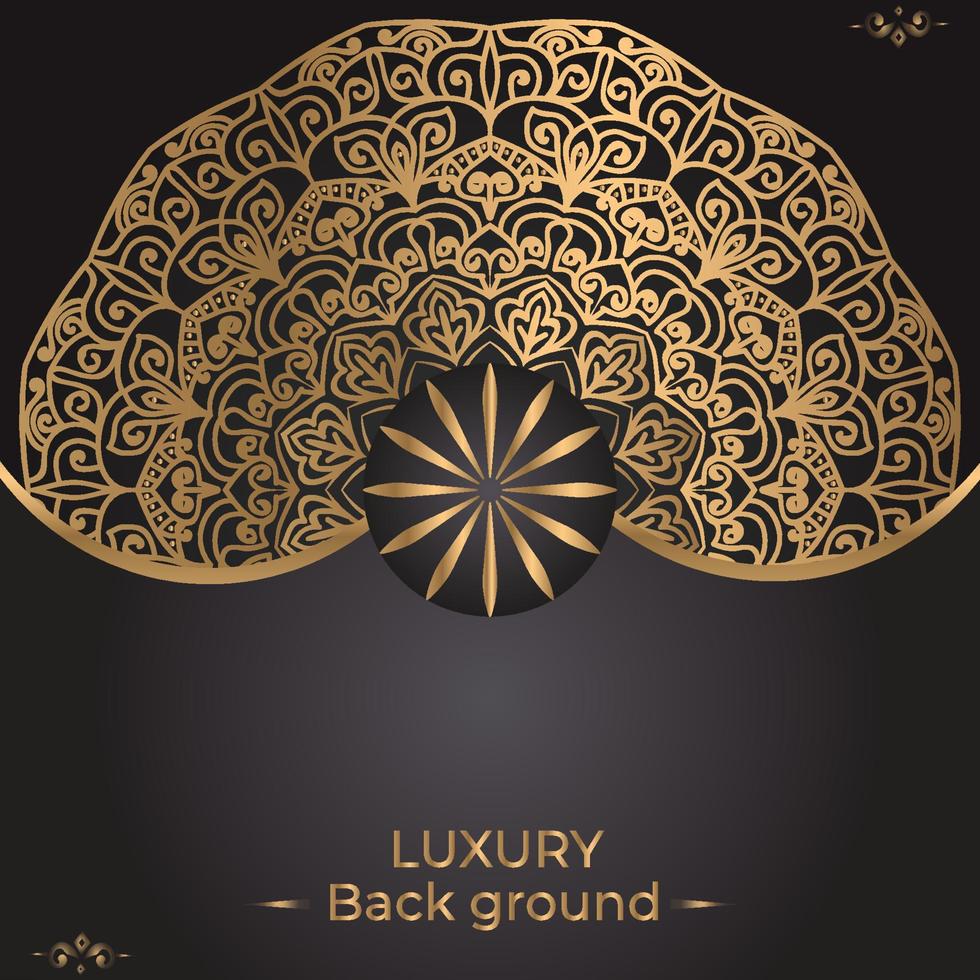 ornamental mandala design background template vector