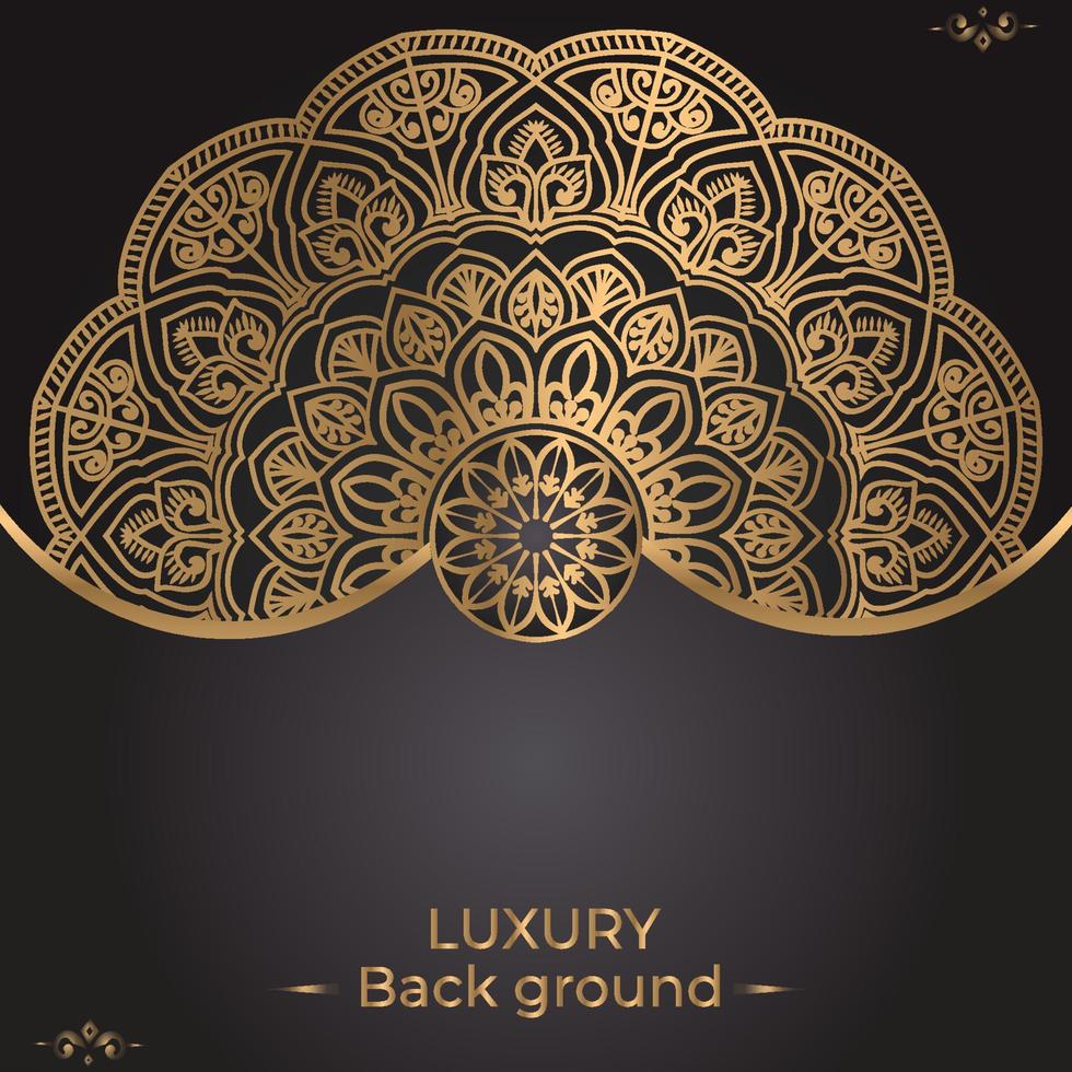 ornamental mandala design background template vector