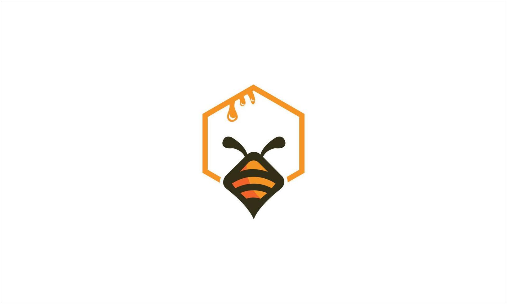 Honey bee vector logo template. Pro vector