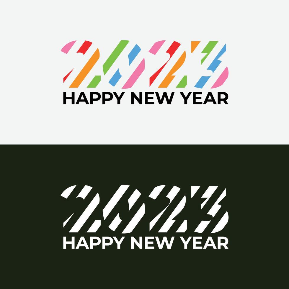 Happy New Year 2023 web banner for B vector