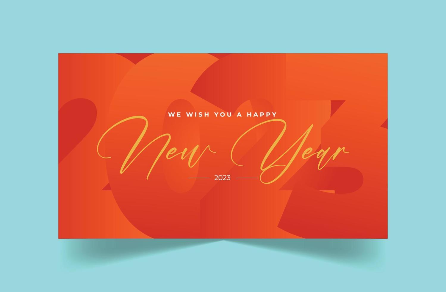 Happy New Year 2023 web banner for B vector