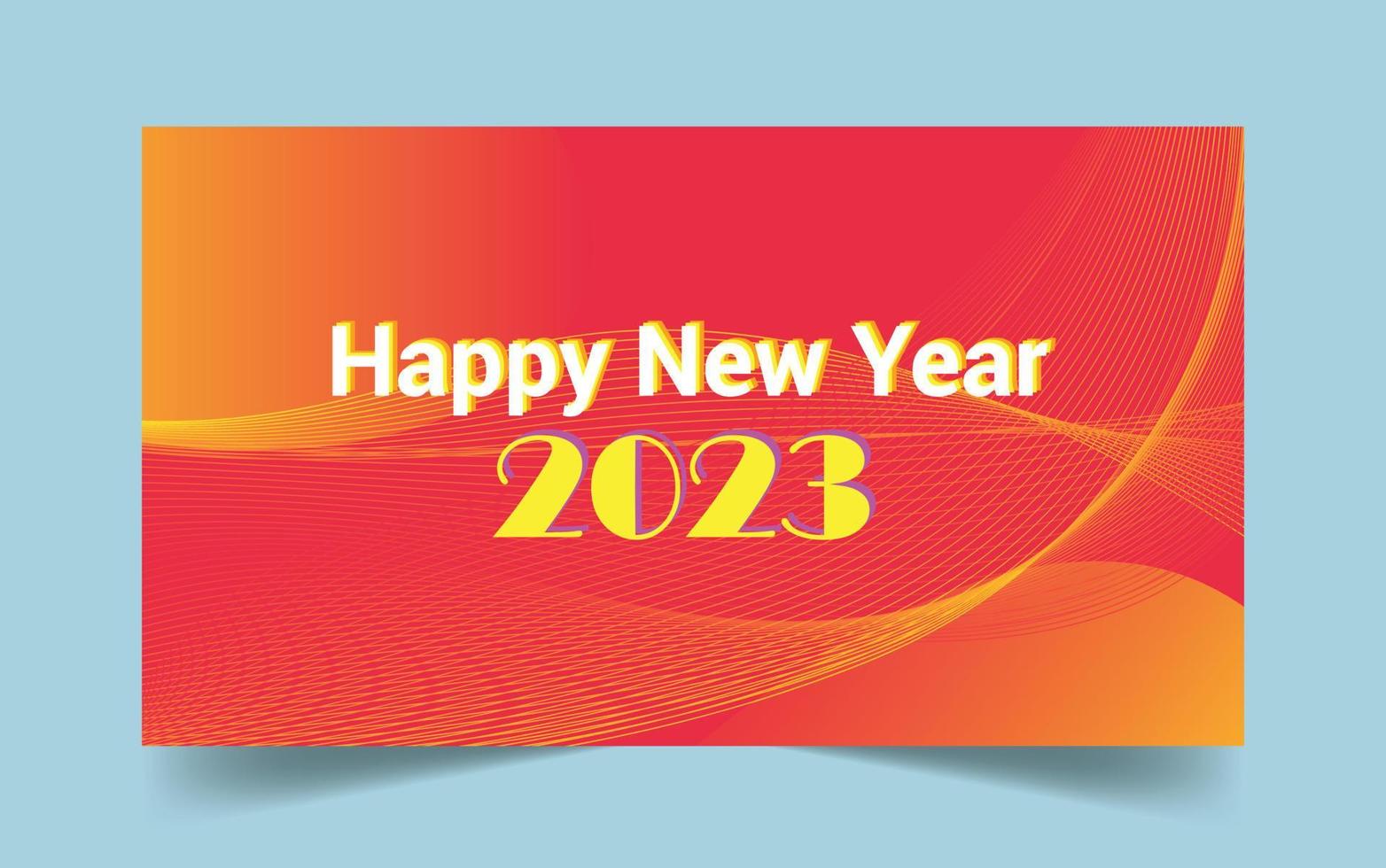 Happy New Year 2023 web banner for B vector