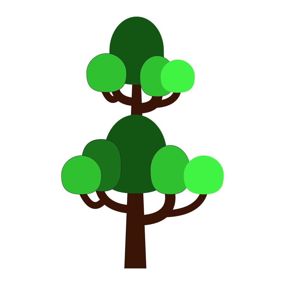Single Tree Cartoon vector