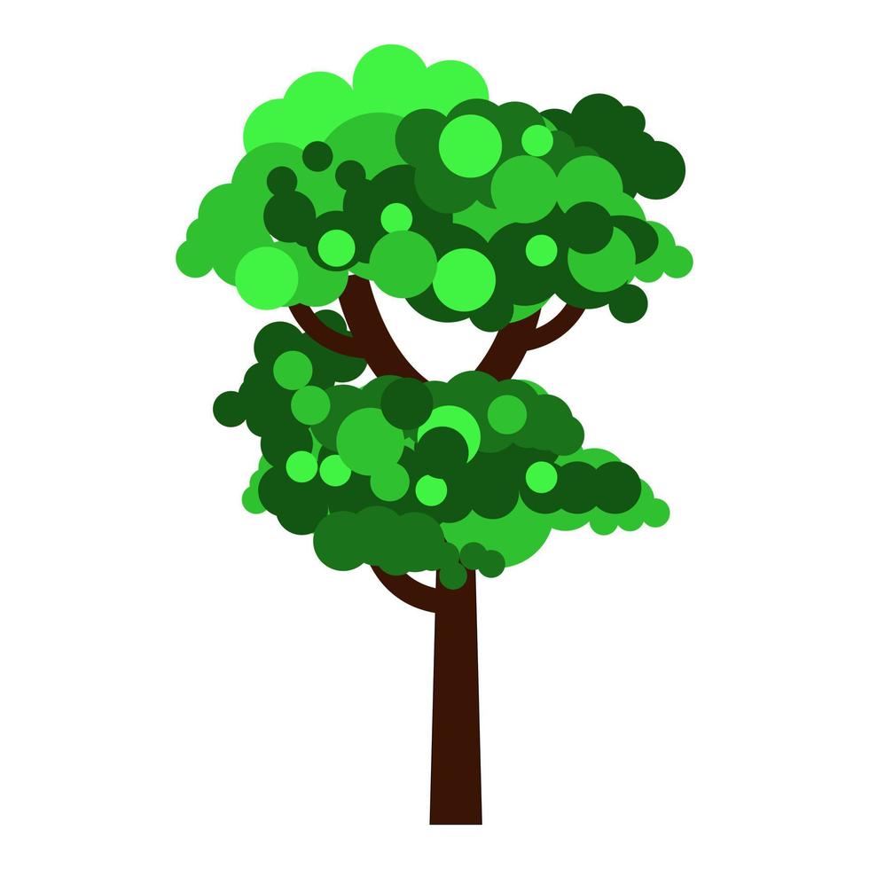 Single Tree Cartoon vector