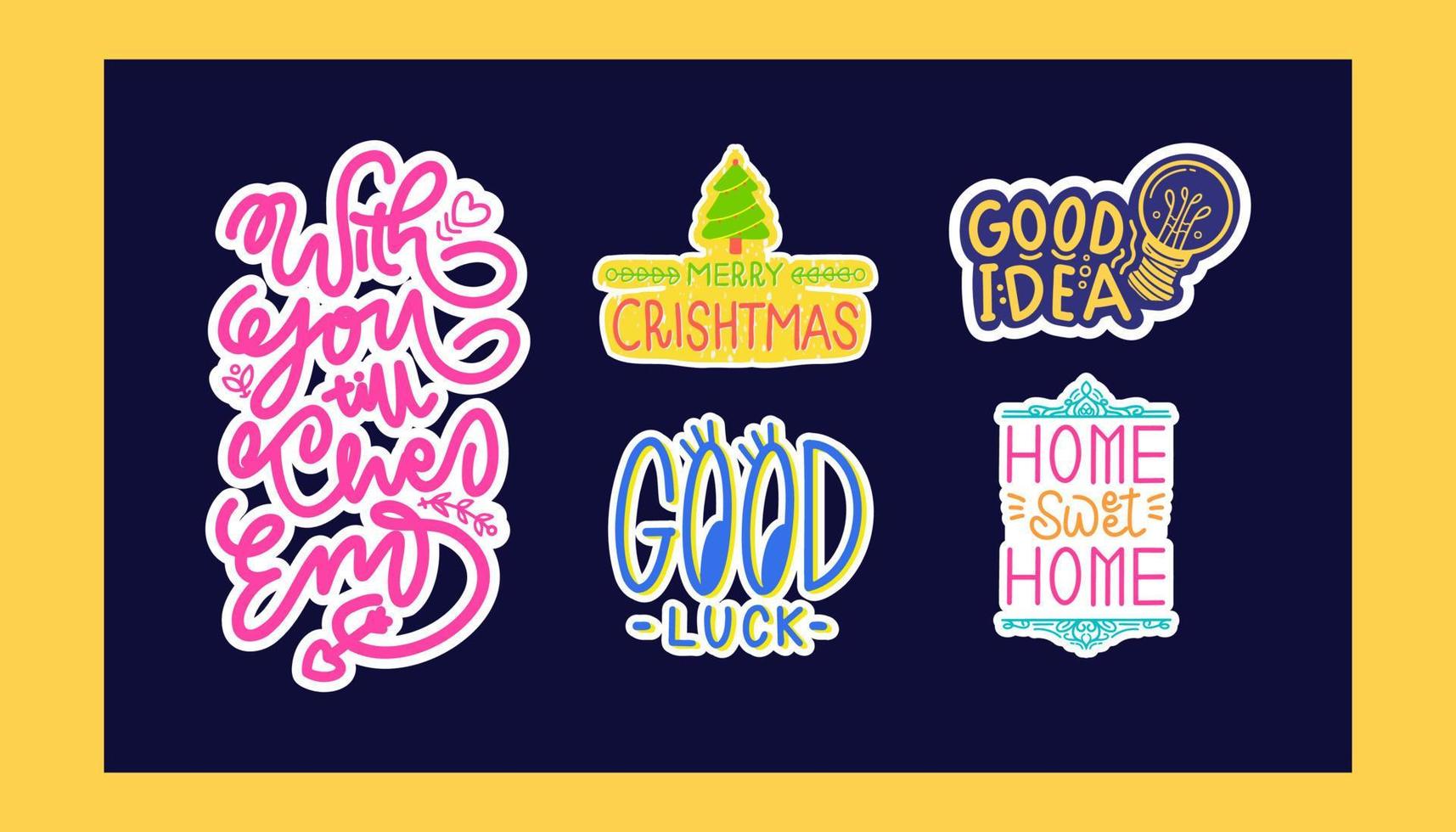 Word Stickers Patch 2 vector