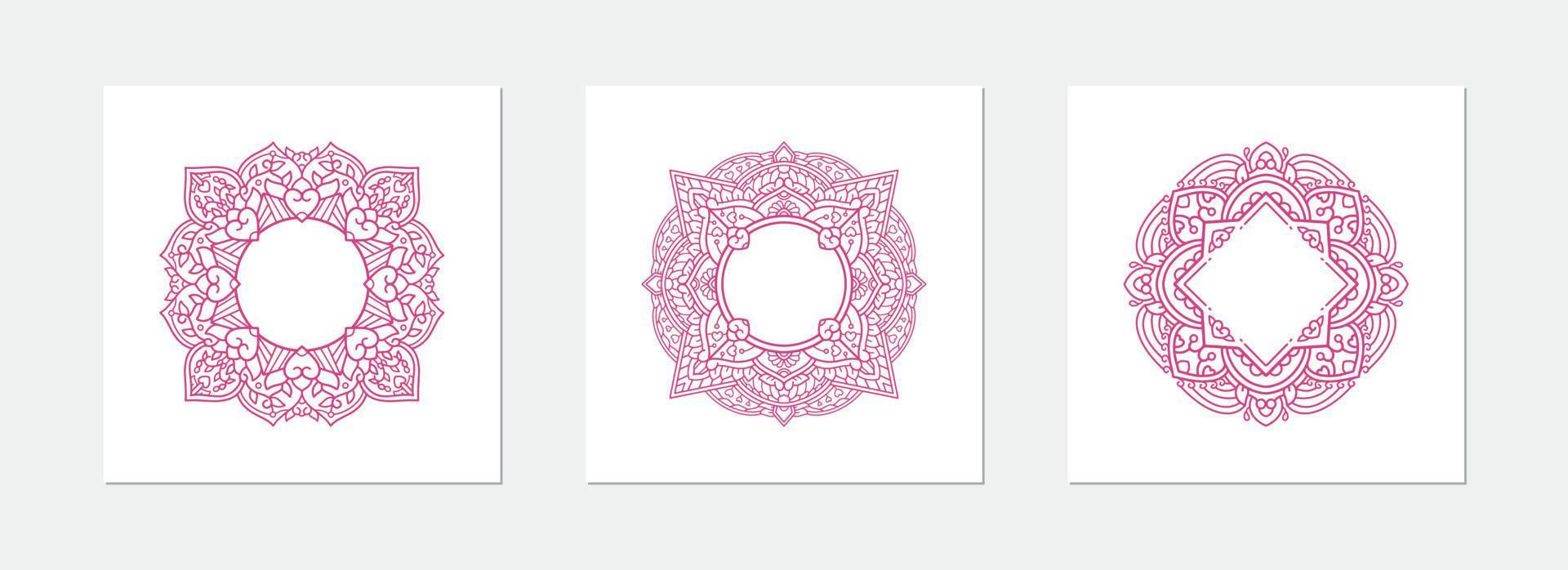 Mandala Heart Theme with photo space 2 vector